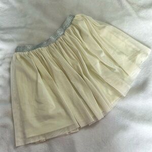 Cream Tulle Skirt